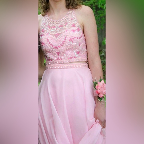 2 Piece Blush-Style Prom Dress - Picture 2 of 5